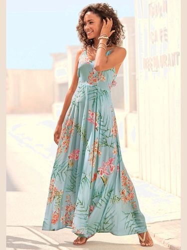 Robe longue belle encolure en v - LASCANA - Modalova