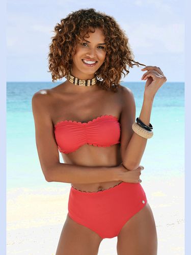 Haut de maillot de bain bandeau bords ondulés au laser - LASCANA - Modalova