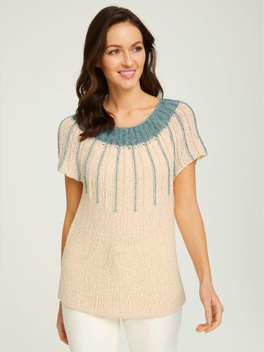 Pull superbe mélange tricoté avec fil fantaisie - - Linea Tesini - Modalova