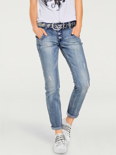 Jean boyfriend coupe droite - Linea Tesini - Modalova