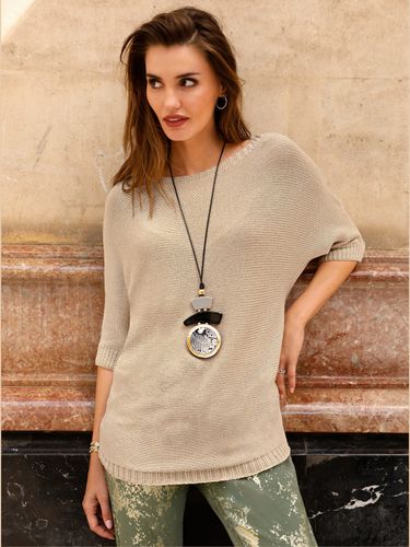 Pull pur coton - sable - Helline - Modalova