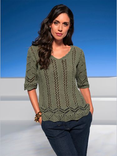 Pull motif ajouré léger - Ashley Brooke - Modalova