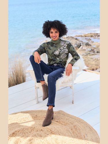 Pull à col montant imprimé floral - - Linea Tesini - Modalova