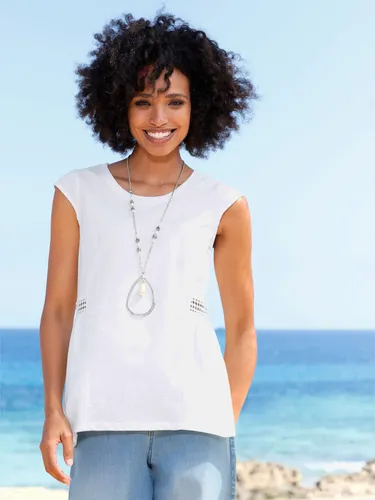 T-shirt long bordure en dentelle transparente - Linea Tesini - Modalova
