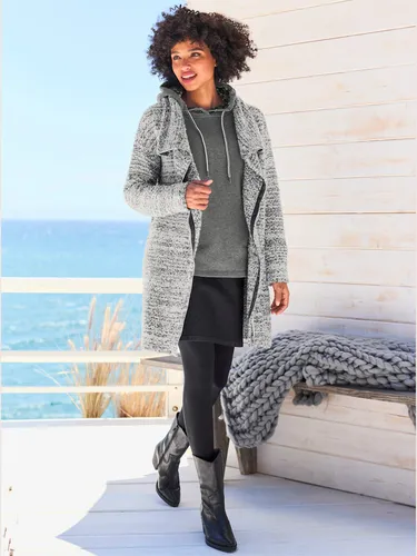 Manteau en tricot coupe dissimulante avec col châle - - Linea Tesini - Modalova