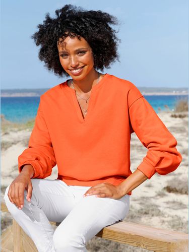 Sweatshirt encolure ronde avec v ouvert - Linea Tesini - Modalova