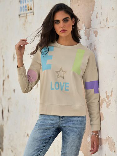 Sweatshirt inscription tendance - Mandarin - Modalova