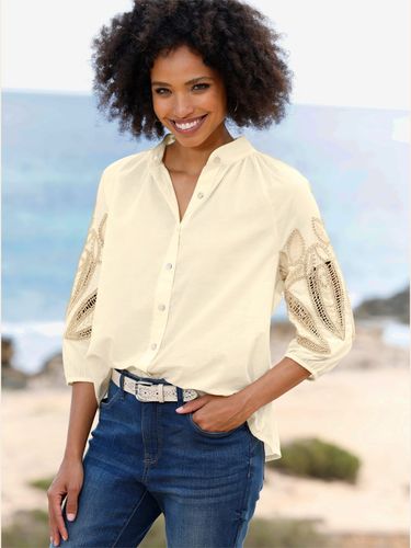 Chemisier en coton broderie avec ourlet ajouré - Linea Tesini - Modalova