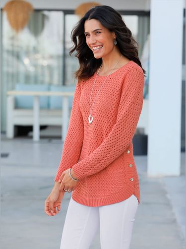 Pull encolure ronde 50% coton - Helline - Modalova