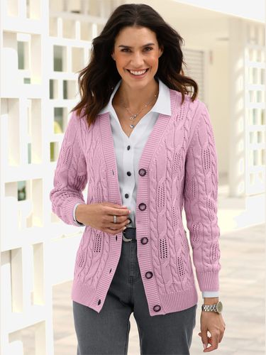 Veste en tricot 50% coton - rose - Helline - Modalova