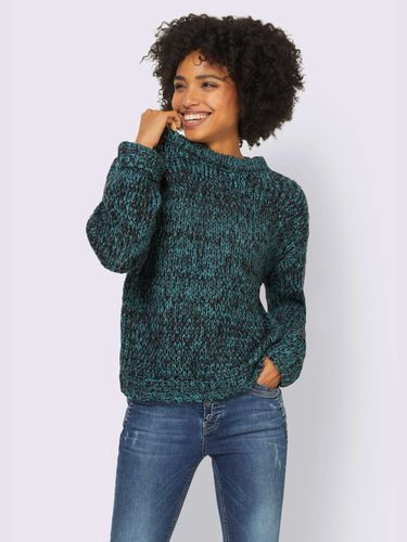 Pull encolure ronde aspect chiné à deux couleurs - - Linea Tesini - Modalova