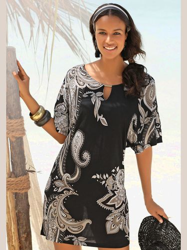 Robe en jersey robe tunique estivale à motifs - LASCANA - Modalova