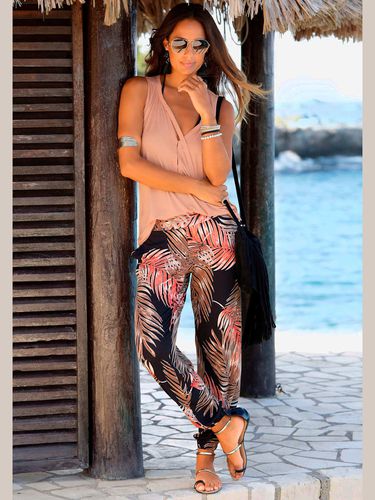 Pantalon de plage avec imprimé palmiers - - LASCANA - Modalova