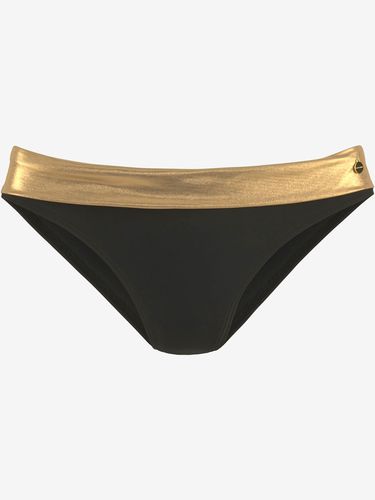 Bas de maillot de bain couleur unie avec ceinture à revers couleur or - - LASCANA - Modalova