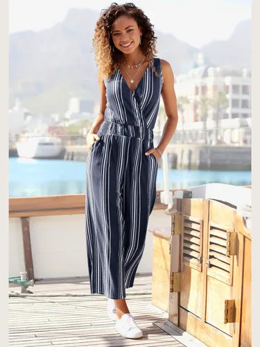 Combinaison pantalon large combinaison avec haut chevauchant - - LASCANA - Modalova