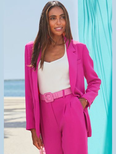 Blazer long blazer avec col à revers - LASCANA - Modalova