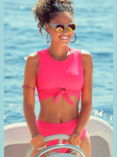 Bas de maillot de bain taille haute coloris unis tendance - Venice Beach - Modalova