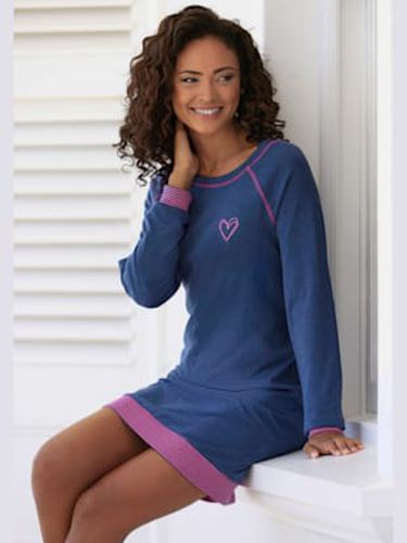 Chemise de nuit avec bords-côtes en fils teintés couleur fluo - - / - Vivance Dreams - Modalova