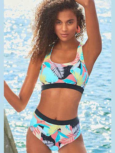 Bas de maillot de bain taille haute imprimé tropical - - - LASCANA ACTIVE - Modalova