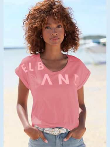 T-shirt encolure côtelée - Elbsand - Modalova