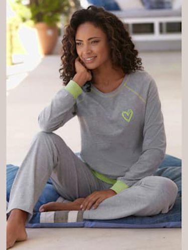 Pyjama avec bords-côtes en fils teintés couleur fluo - - / - Vivance Dreams - Modalova
