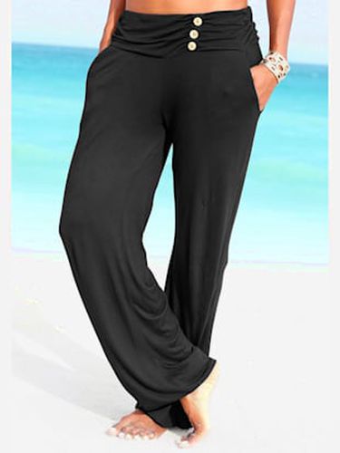 Pantalon de plage léger avec boutons décoratifs - LASCANA - Modalova