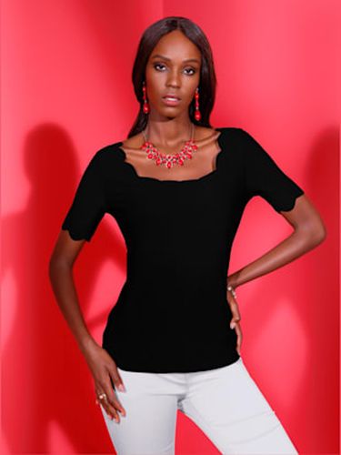 T-shirt à manches courtes bords arrondis féminins - Creation L - Modalova