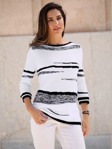 Pull à manches 3/4 encolure en u contrastée - Witt - Modalova