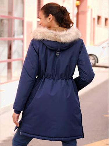 Manteau capuche avec imitation fourrure amovible - Collection L - Modalova