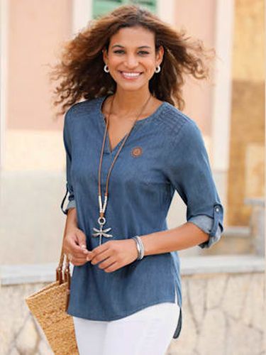 Tunique en jean pur coton - Collection L - Modalova