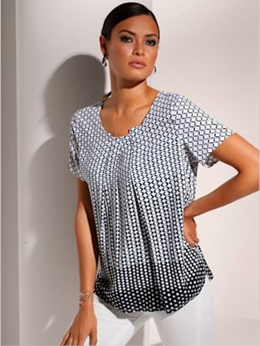 Chemisier à manches courtes pure viscose - Creation L - Modalova