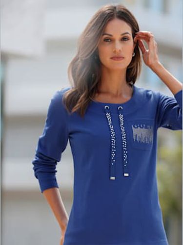 Sweat-shirt pur coton - - bleu roi - Helline - Modalova