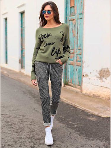 Pull en tricot motif imprimé devant - Witt - Modalova