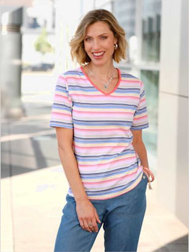 T-shirt rayé encolure en v passepoilée - Witt - Modalova