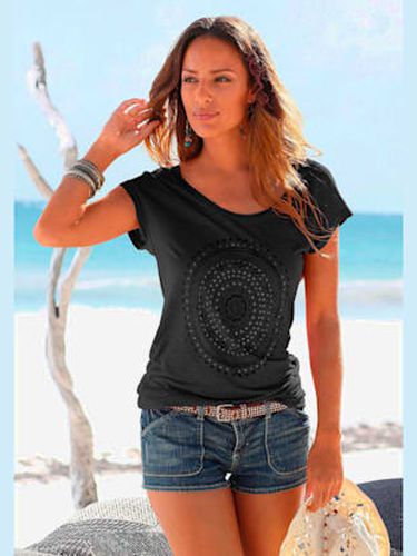 T-shirt de plage t-shirt avec imprimé tendance devant - LASCANA - Modalova