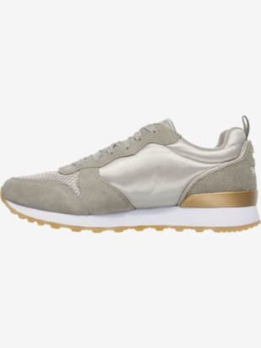 Baskets cuir velours doux et textile - Skechers - Modalova