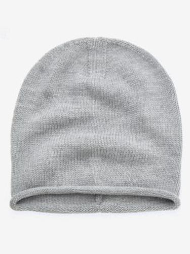 Beanie bonnet en tricot fin avec bord roulé tendance - LASCANA - Modalova