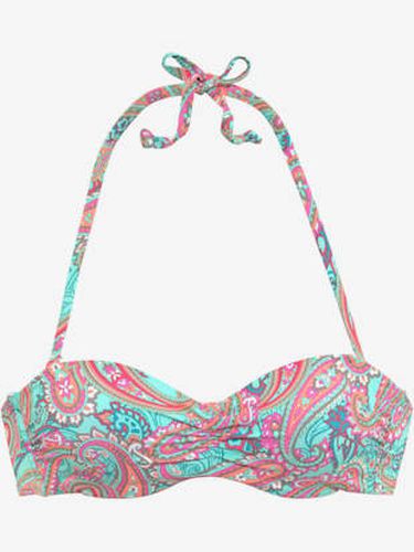 Haut de bikini bandeau à armatures imprimé, effet de couleur différent pour chaque pièce - Venice Beach - Modalova