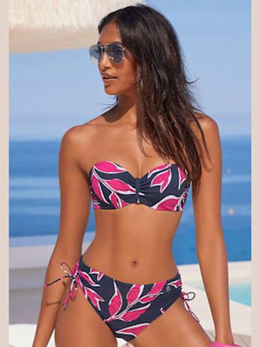 Haut de bikini bandeau à armatures imprimé, effet de couleur différent pour chaque pièce - LASCANA - Modalova