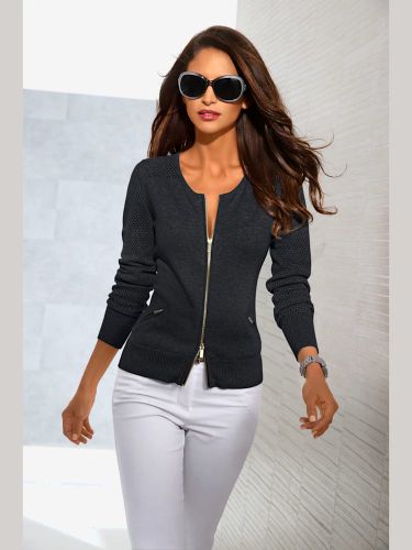 Veste en tricot fin motif tricot ajouré tendance - Witt - Modalova