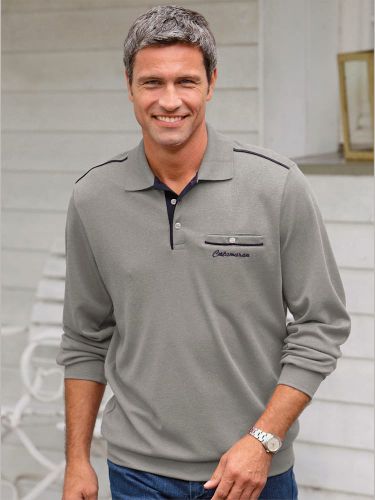 Sweat-shirt col polo boutonné - Catamaran - Modalova