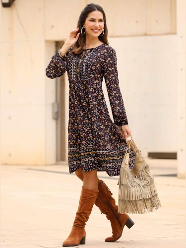 Robe imprimée qualité tissée - Witt - Modalova