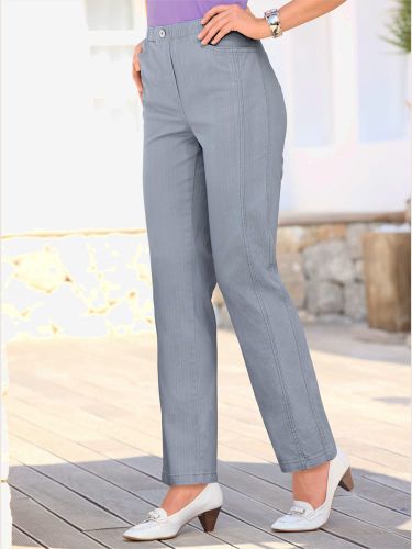 Jean droit effet délavé ceinture élastique - Witt - Modalova