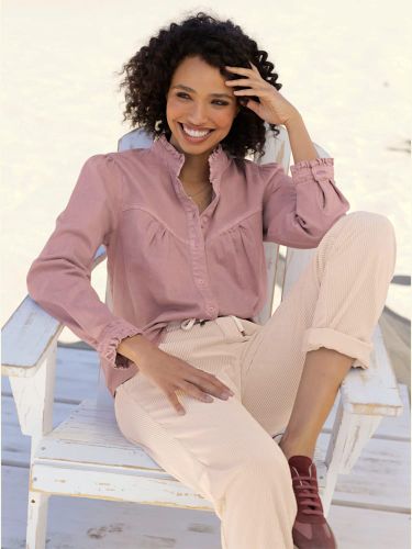 Chemisier en jean superbes volants - Witt - Modalova