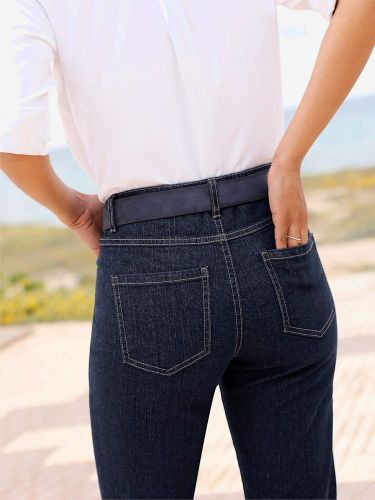 Jean 5 poches qualité coton extensible indéformable - Collection L - Modalova