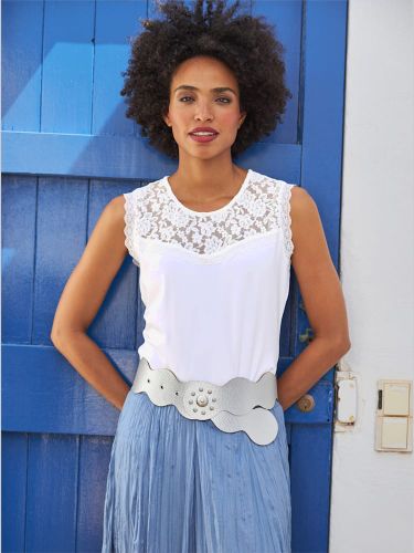 Débardeur en dentelle viscose douce et fluide - Witt - Modalova