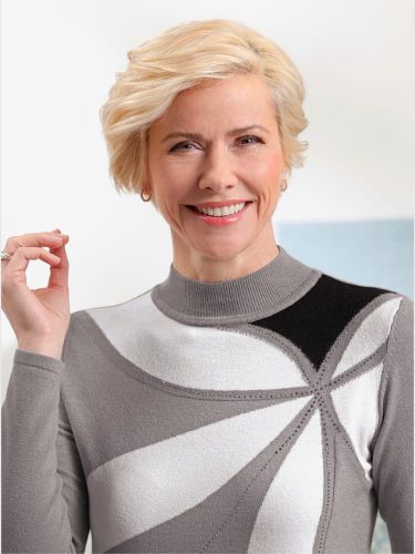 Pull à col montant tricot intarsia de qualité - Witt - Modalova