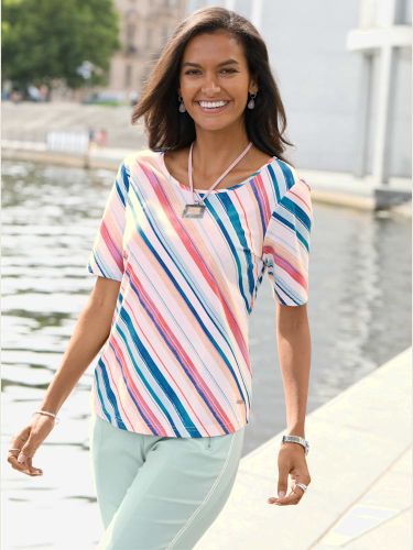 T-shirt à rayures 50% coton - Collection L - Modalova