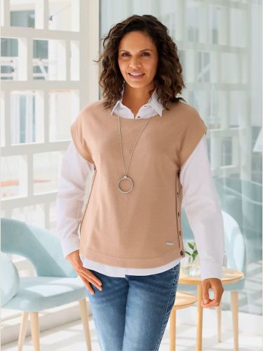 Débardeur en tricot 50% coton - Collection L - Modalova