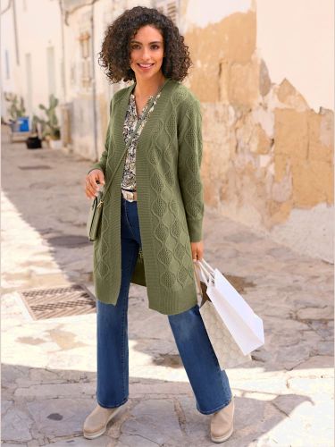 Veste longue en tricot coupe affinante - Witt - Modalova